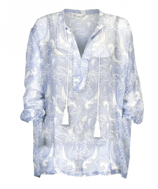 Hovedbilde bluse lone blue paisley