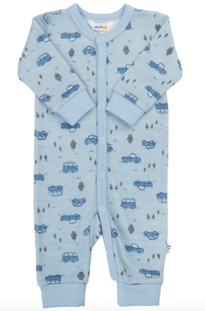 Joha Heldress ull bambus Cars light blue