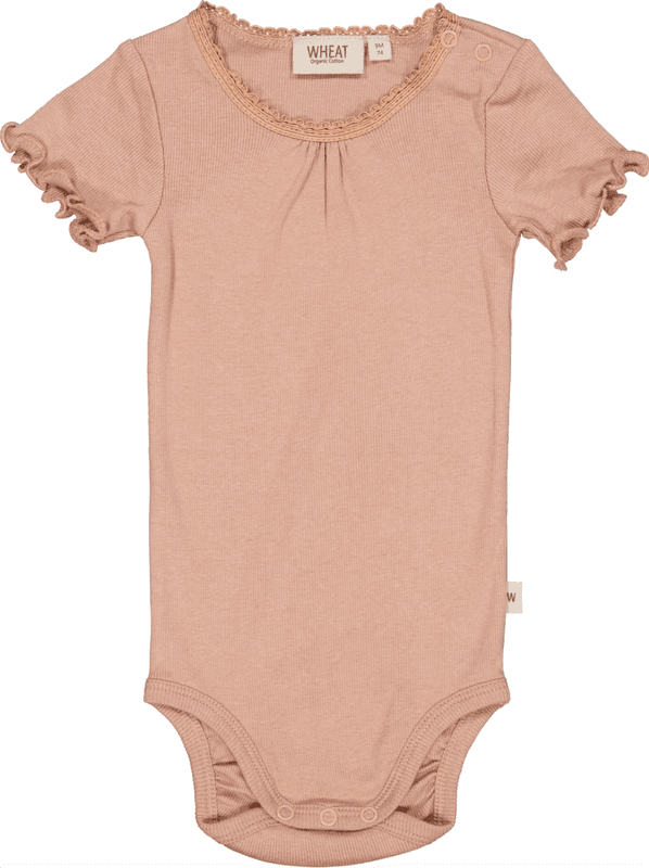 Wheat body rib lace ss rose dawn