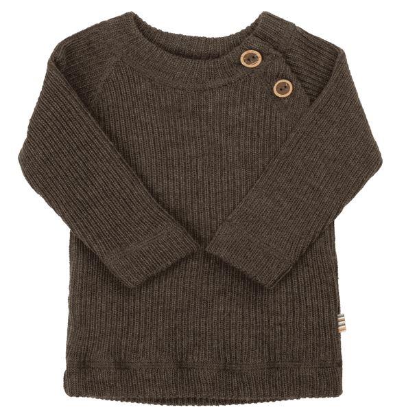 Hovedbilde Joha genser ribb brun melange