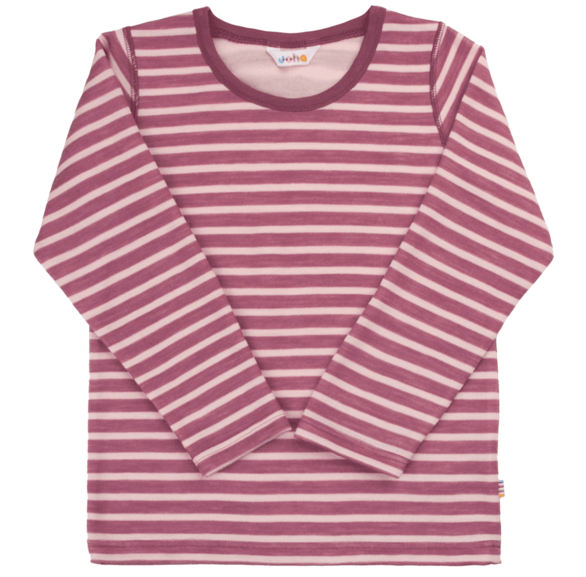 Joha Genser ull double faced bordeaux stripe