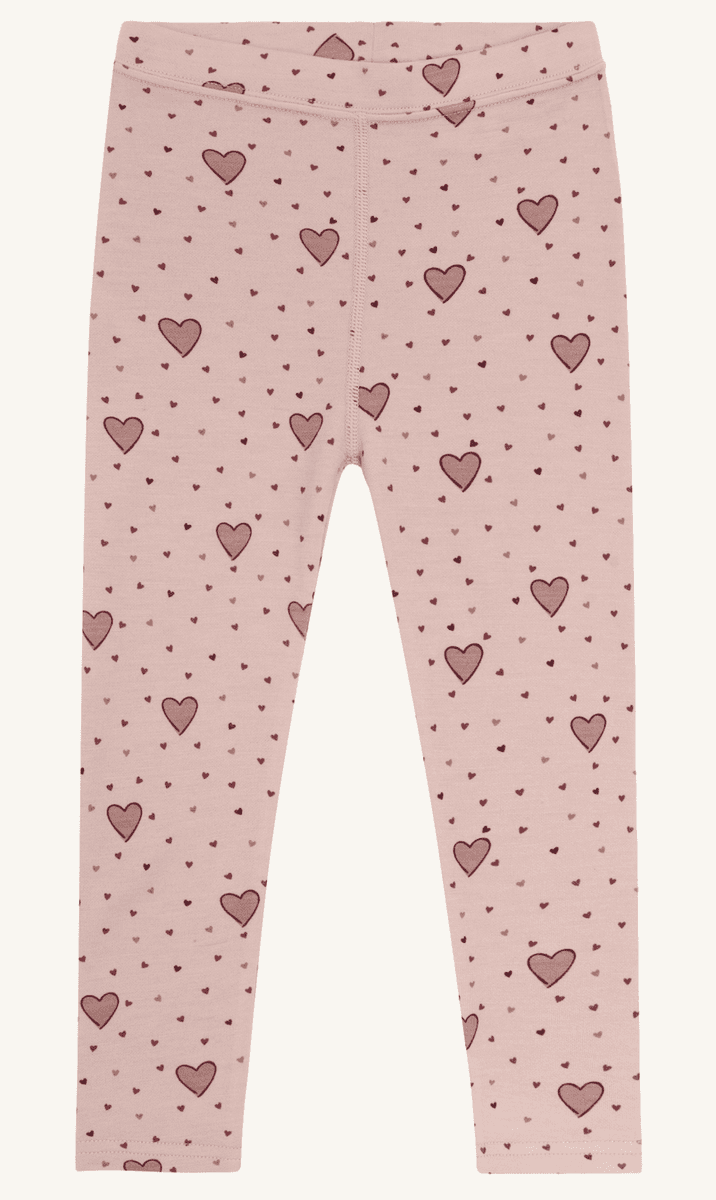 Hust and Claire Leggings ull/bambus Laki hearts dusty rose