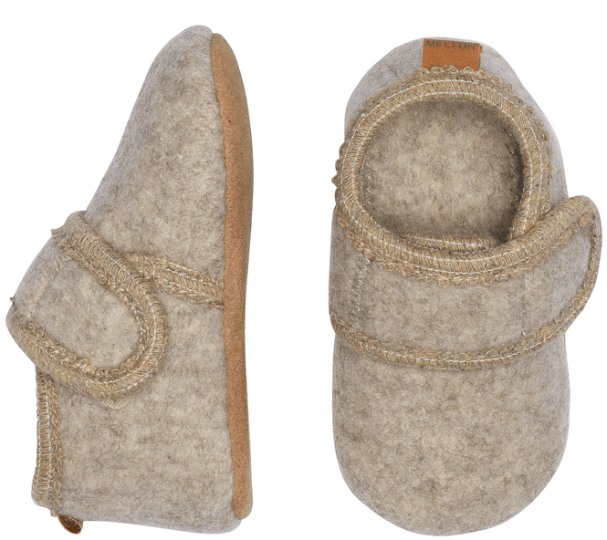 Hovedbilde Melton ulltøffel beige ...