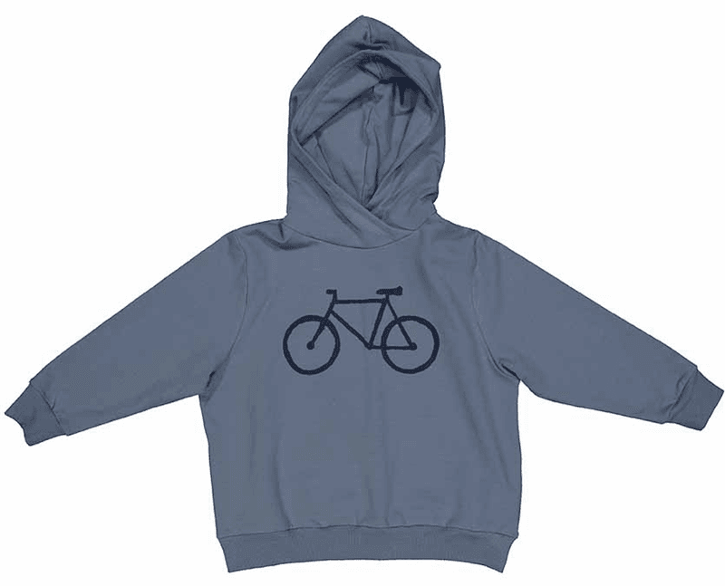 Gro hettegenser oversized hjalmer a blue bike