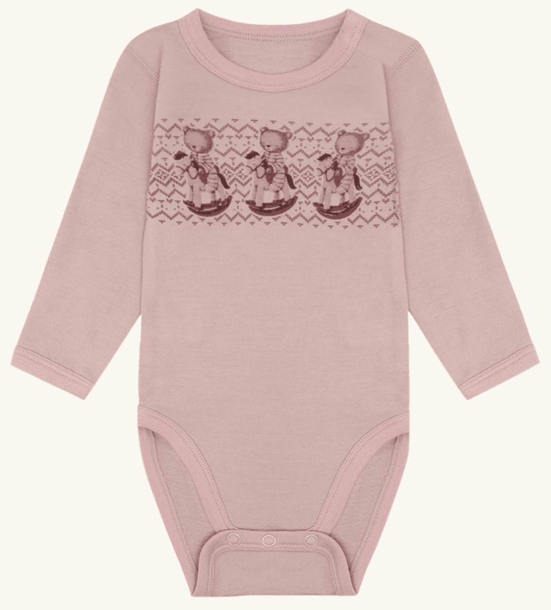 Hust and Claire Body ull/bambus Baloo Teddy dusty rose