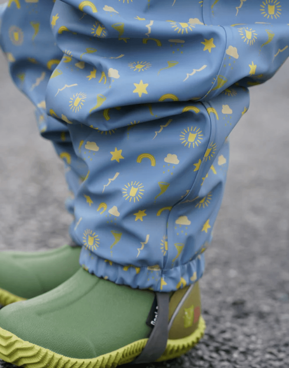 Kattnakken Babyregndress dugg myk blå