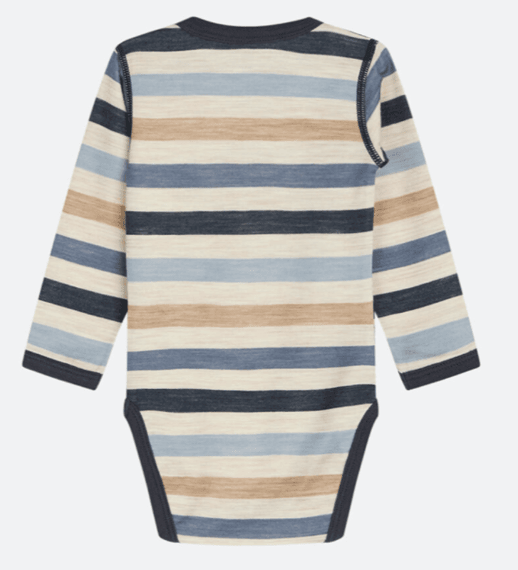 Hust and claire body ull/bambus baloo striper blue night