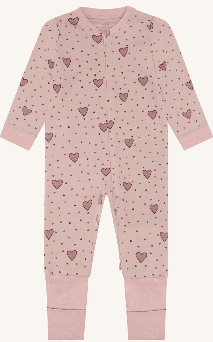 Hust and Claire Heldress ull/bambus Manu Hearts Puff dusty rose