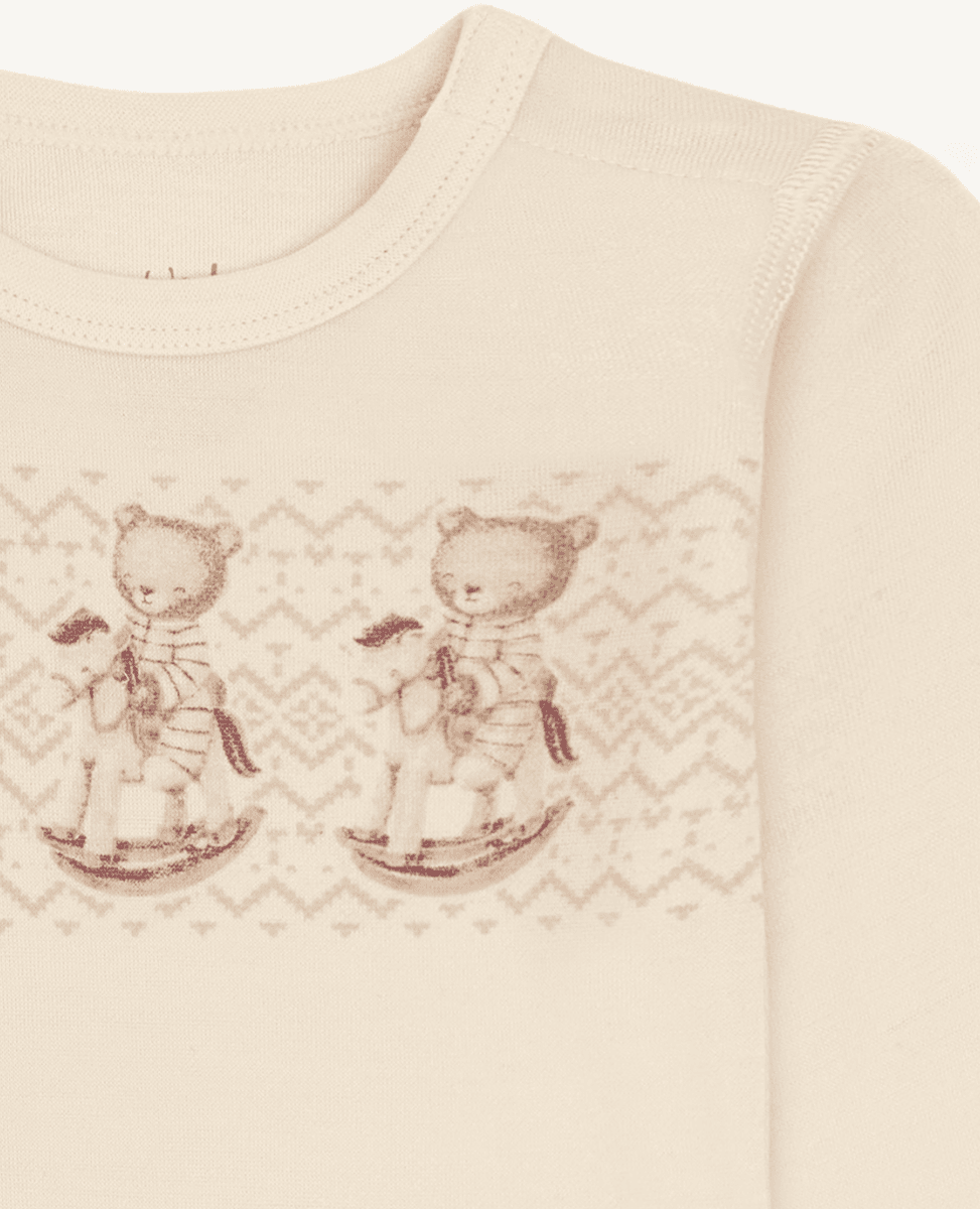 Hust and Claire Body ull/bambus Baloo Teddy off white