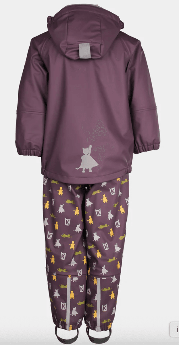 Kattnakken Regnsett Plask superhelt viola