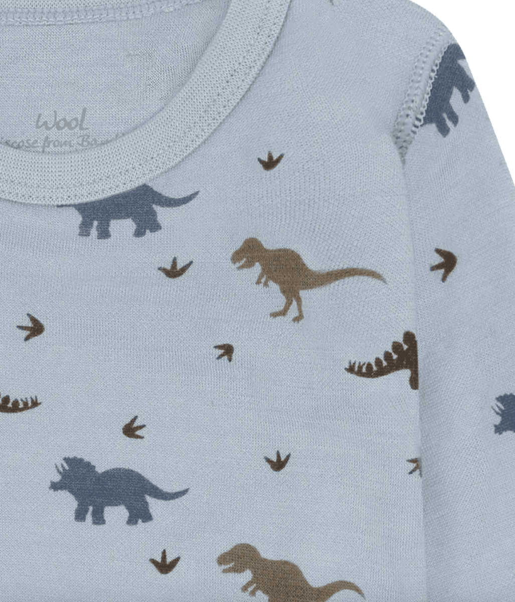 Hust and Claire Body ull/bambus Baloo Dino baby blue