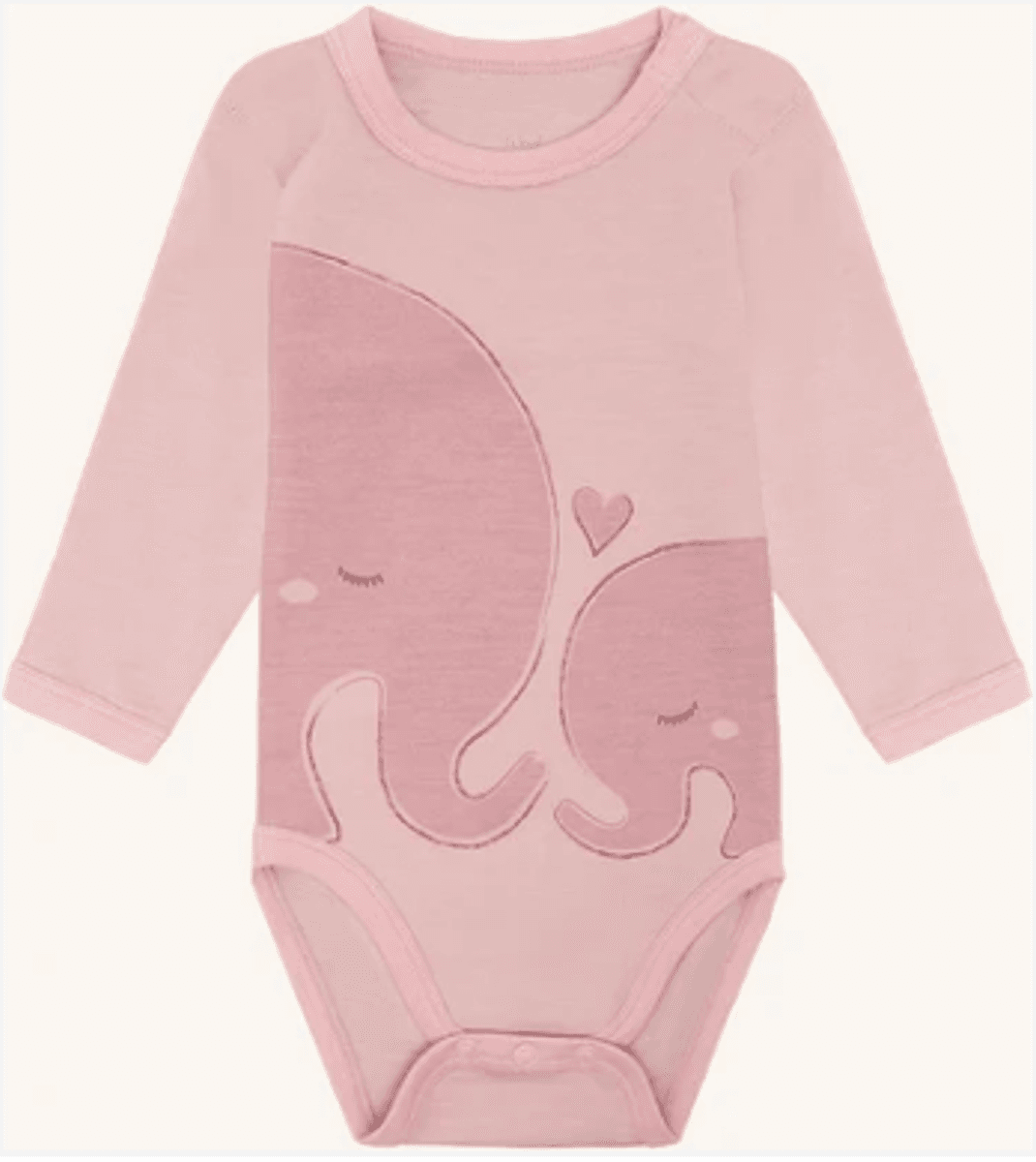 Hust and Claire Body ull/bambus Baloo Elephants Dusty Rose