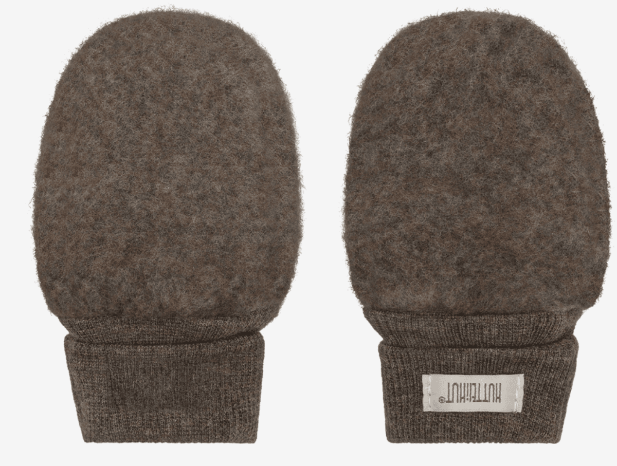 Huttelihut Votter ullflecce brown melange
