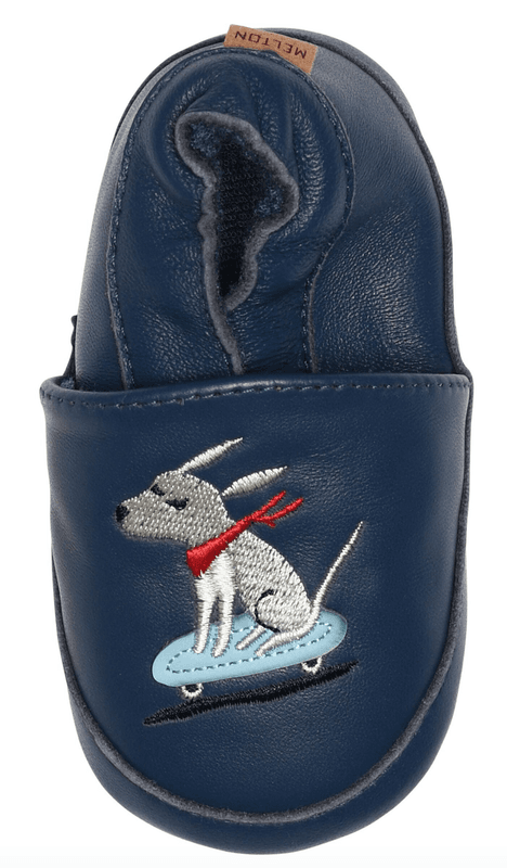 Melton skinntøffel skater dog navy