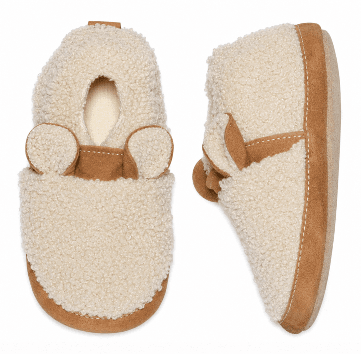 Melton fuzzy teddy tøffel oxford tan