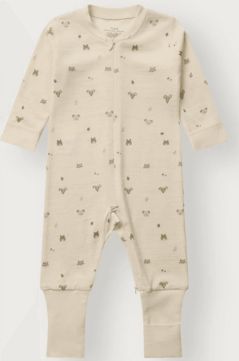 Hust and Claire Heldress ull/bambus Manu Forest off white